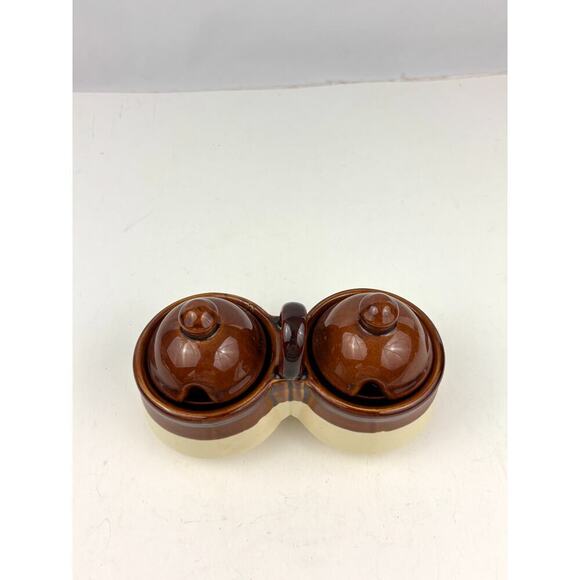 VTG Relish Condiment Server Brown Tan Ceramic Stoneware Taiwan 1970's - Picture 10 of 16